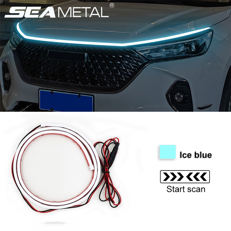 SEAMETAL Led Car Hood Light Strip Modified Front Headlight Start Scan ...