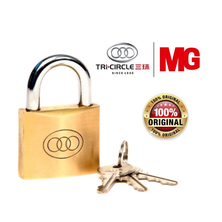 Tri Circle Heavy Duty Brass Padlock Mangga Pintu Tembaga Shopee Malaysia