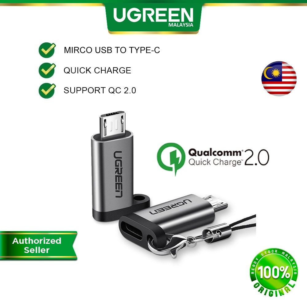 UGREEN 22MM USB C  C -C Female to Micro USB Male Cable Adapter .