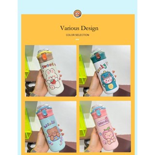 550ml Kids Child Vacuum Thermal Flask Cup Thermos Cartoon with Straw ...