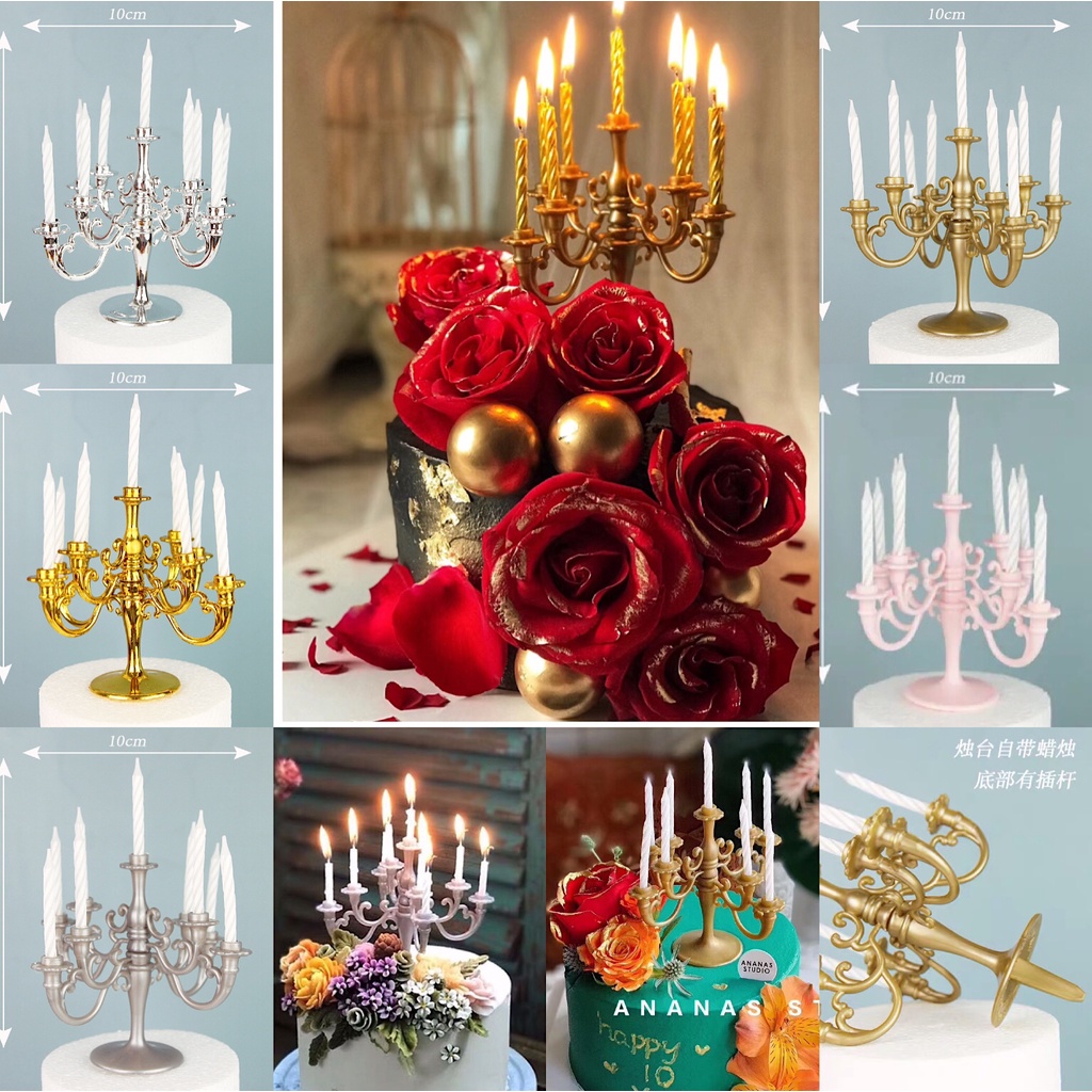 Luxury Candelabra Modern Candlestick Holder Tall Candle Stand for Valentine's Day Wedding