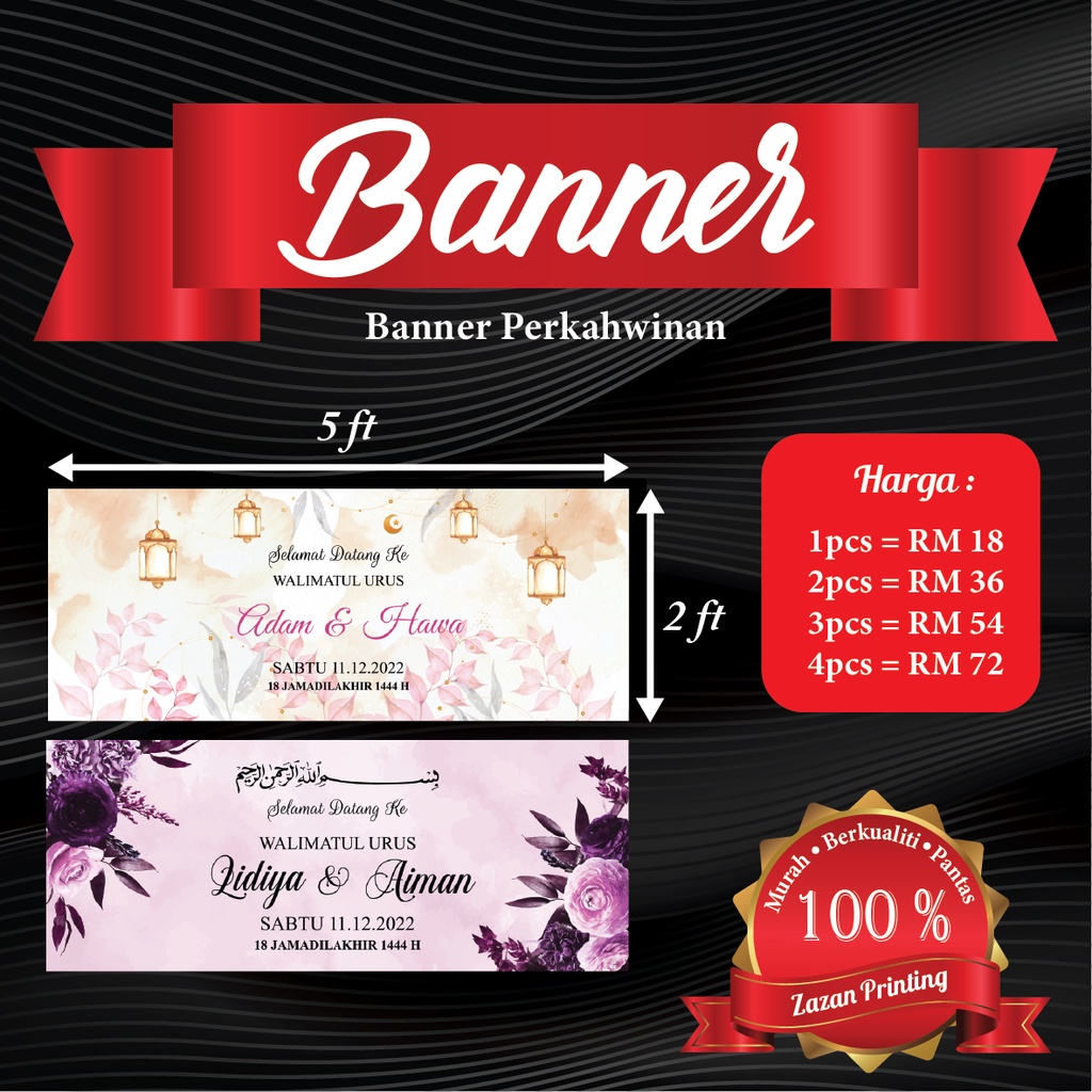 Contoh Banner Perkahwinan Fontoh vrogue.co