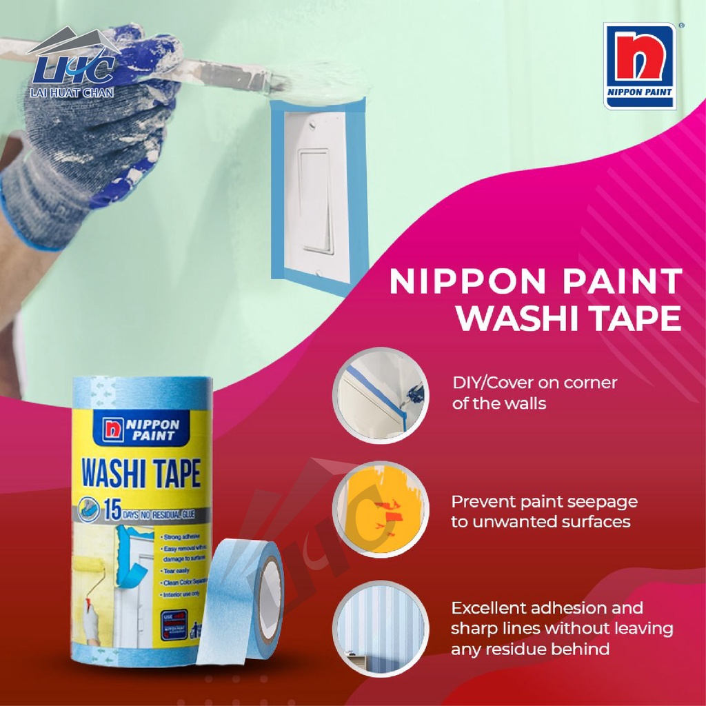 NIPPON Paint Washi Tape Painting Tape 24mm / 36mm (15 meter per roll