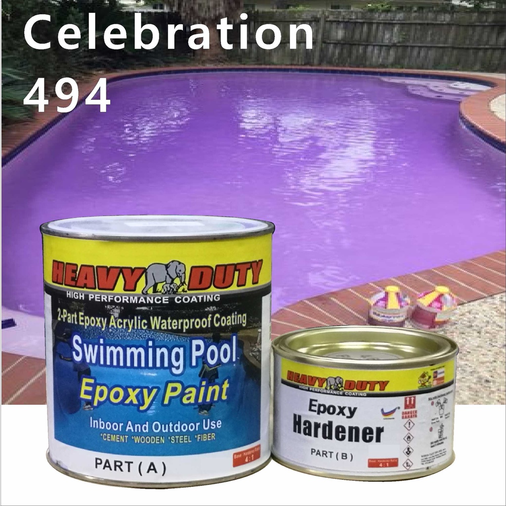 494 CELEBRATION 🔥READY STOCK🔥SWIMMING POOL PAINT TOW PART EPOXY ACRYLIC