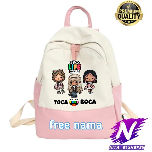 Toca boca game toca world life Children's School Backpack Shopee Malaysia