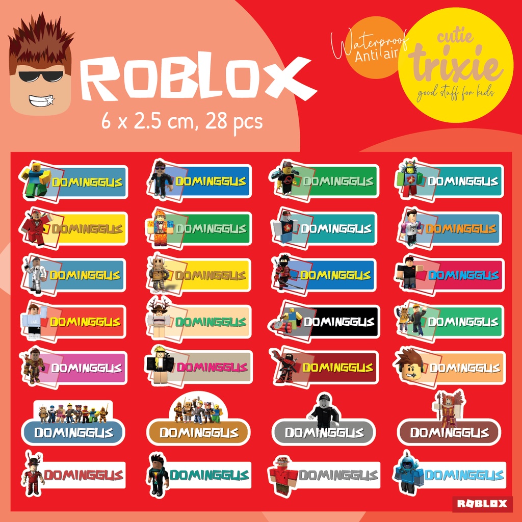 Roblox Children's Name Label Sticker | Shopee Malaysia