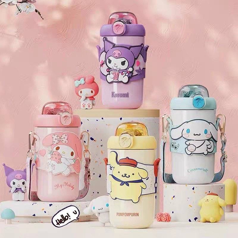 Sanrio children's thermos cup for school special kindergarten with straw  kettle Kurome water cup 316 stainless