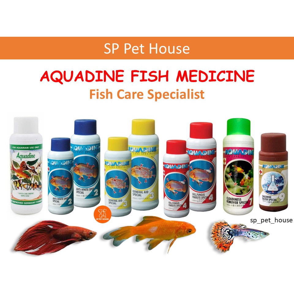 [Aquadine Fish Care Medicine] Anti Chlorine Anti White Spot General Aid Gill Fungus Cloudiness