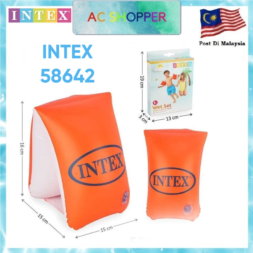 Intex 58642 Swimming arm bands for kids Swimming arm bands for kids 16cm X 15cm 9''x6'' 36y