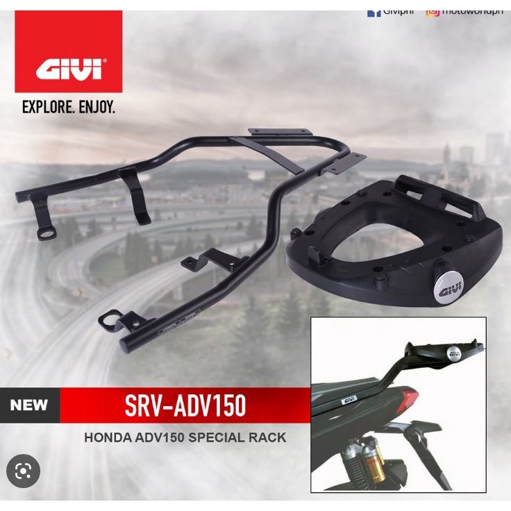 NEZT Honda ADV150 / ADV160 Heavy Duty Rear Rack GIVI ADDON BOX | Shopee ...