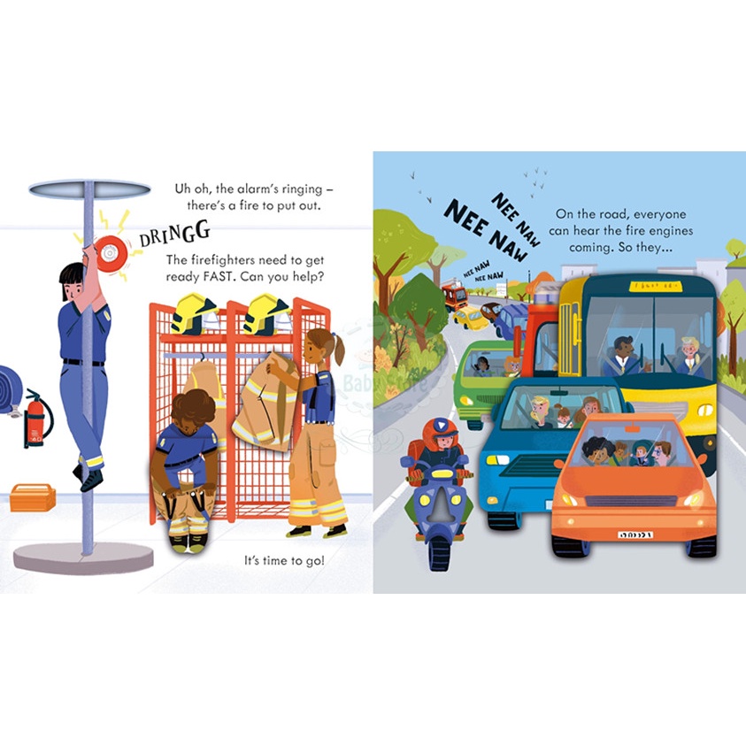 Usborne Peep Inside how a Fire Engine works | Shopee Malaysia