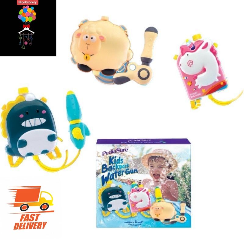 Pediasure Kids Water Gun Backpack (Unicorn/Dinasaur/Sheep) Shopee