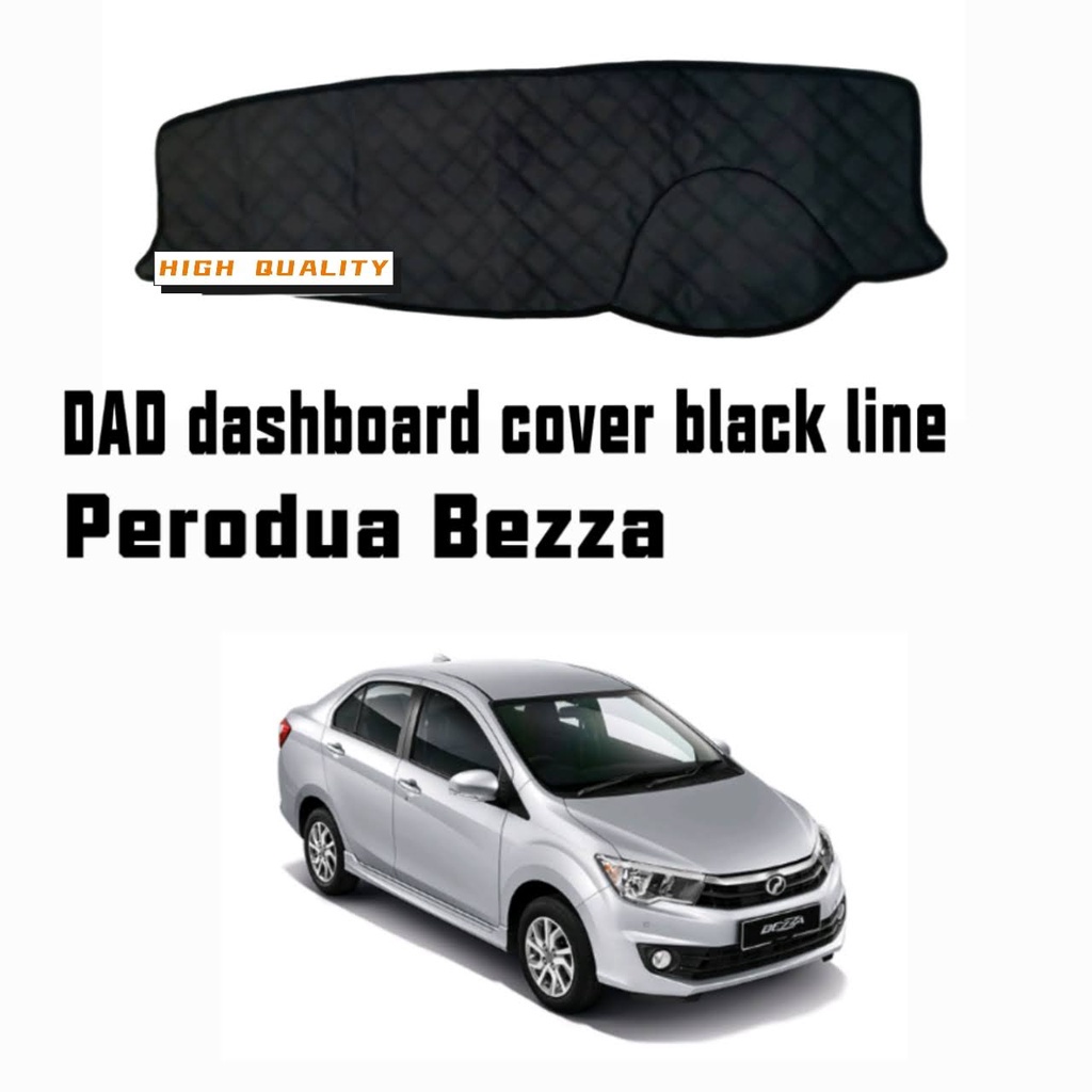 Perodua bezza dashboard cover black line non slip mat | Shopee Malaysia