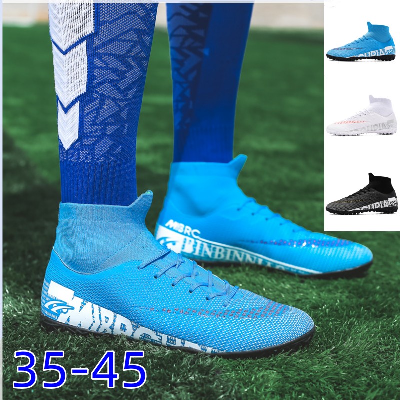 TF C Ronaldo Mercurial 13 Hightop Soccer shoes Size3544 men's and