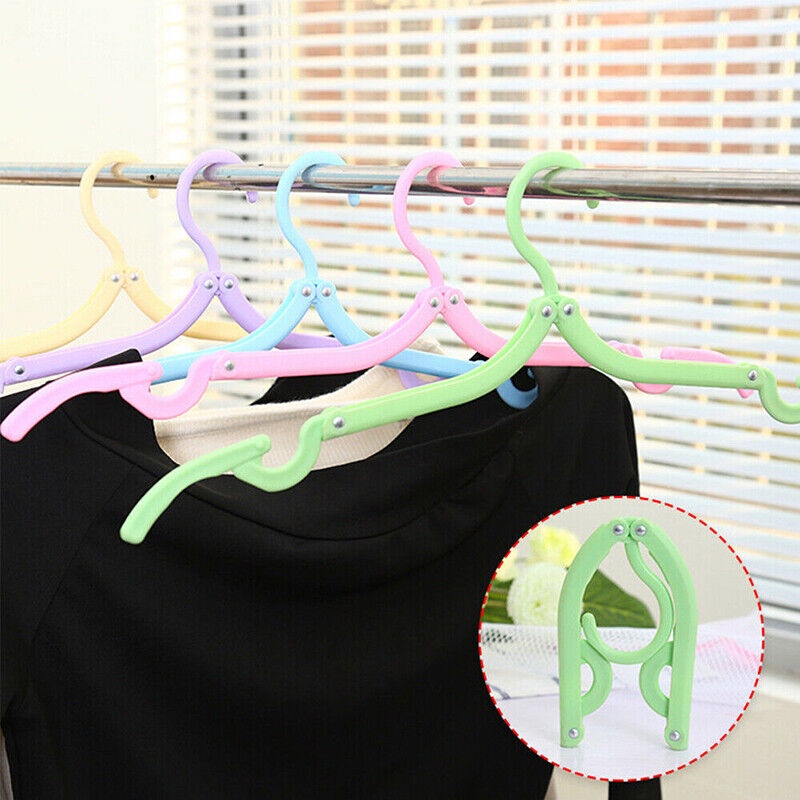 Collapsible 3 Folding Section Mini Cloth Hanger Wardrobe Closet Clothes ...