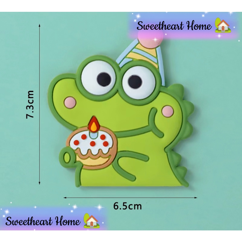 Ready Stock - (3 File) Cute Dinosaur Boy Claydoll Tree Birthday Flag 