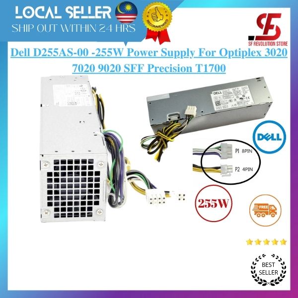 Dell D255AS00 255W Power Supply For Optiplex 3020 7020 9020 SFF