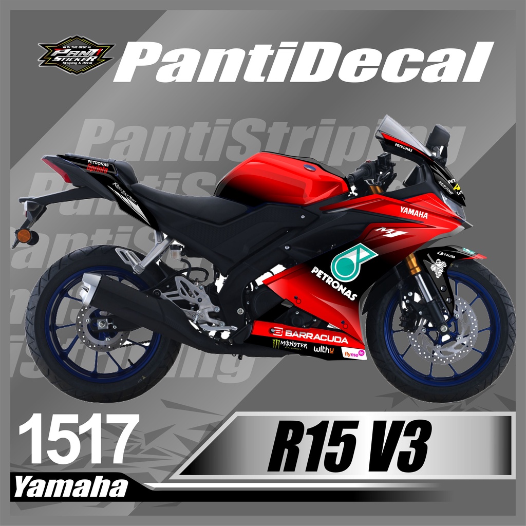Custom Decal Sticker YAMAHA R15 V3 Fullbody Sticker Petronas Free ...