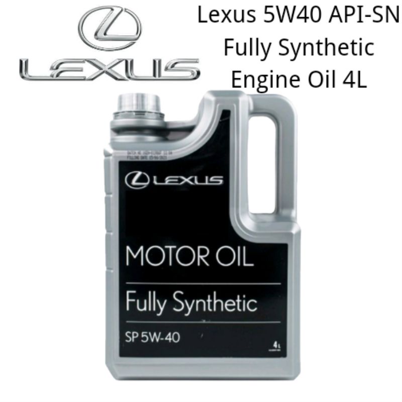 Lexus 5W40 APISN Fully Synthetic Engine Oil 4L Shopee Malaysia