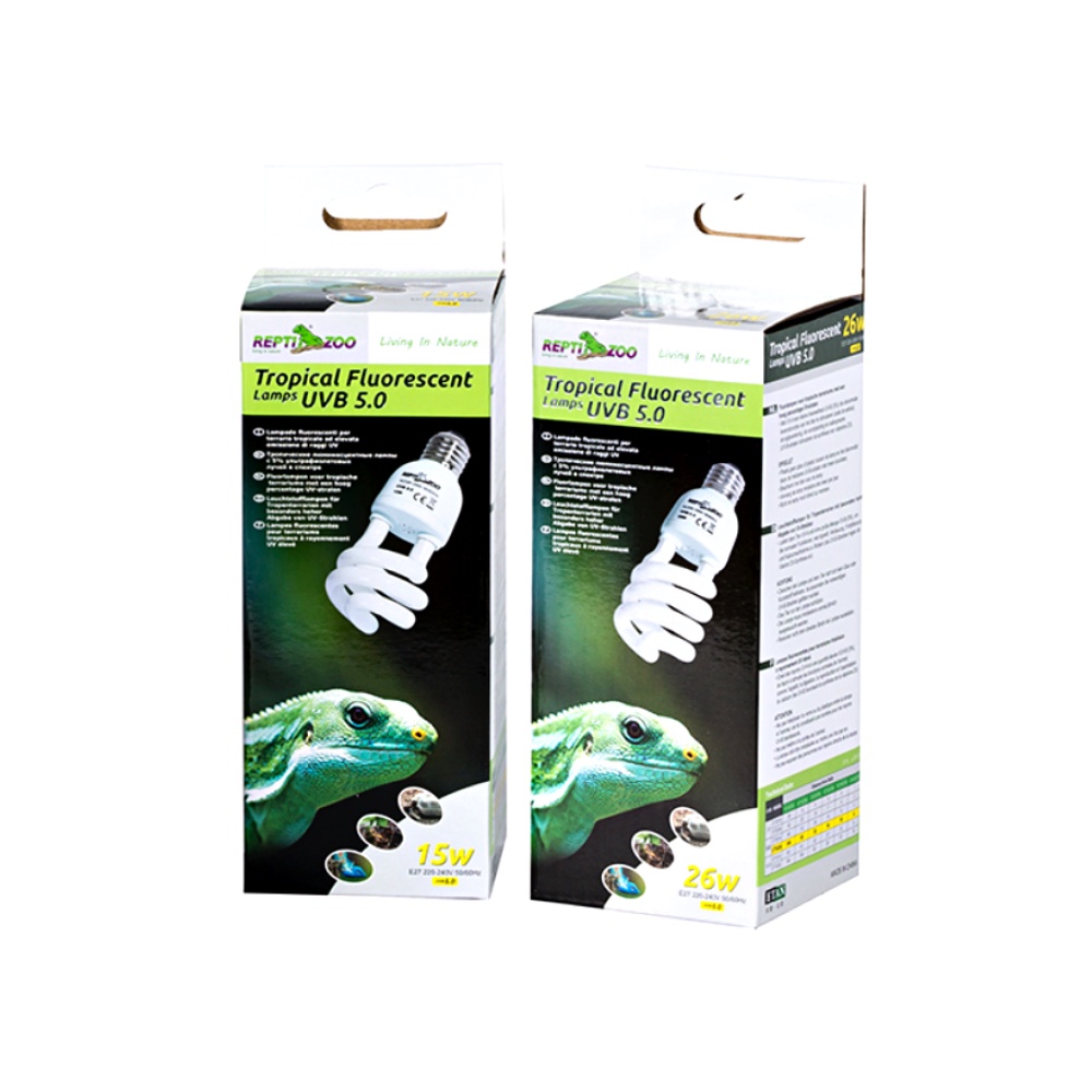 REPTI ZOO TROPICAL FLUORESCENT LAMP UVB 5.0 - 15W, 26W | Shopee Malaysia