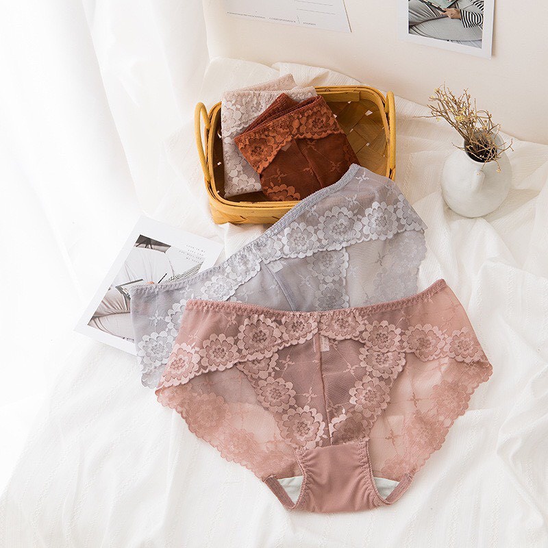 Sexy Soft Flower Lace Underwear Lynabikini Code 8371 Shopee Malaysia