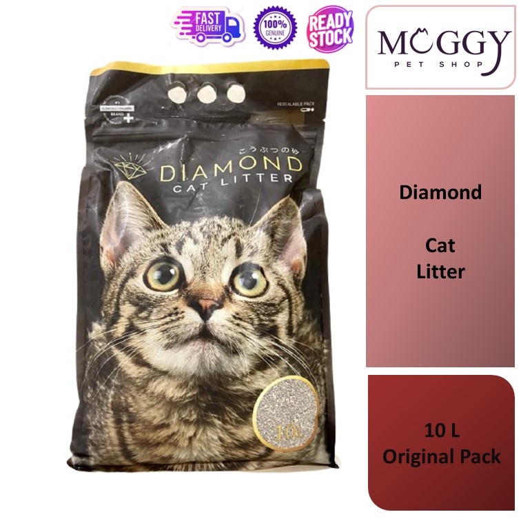 Premium Diamond Mineral Clumping Cat Litter 10L 7kg Shopee Malaysia
