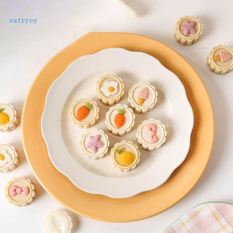 VA 25g Plastic Mooncake Stamps Cute Shaped Mooncake Molds Festival DIY ...