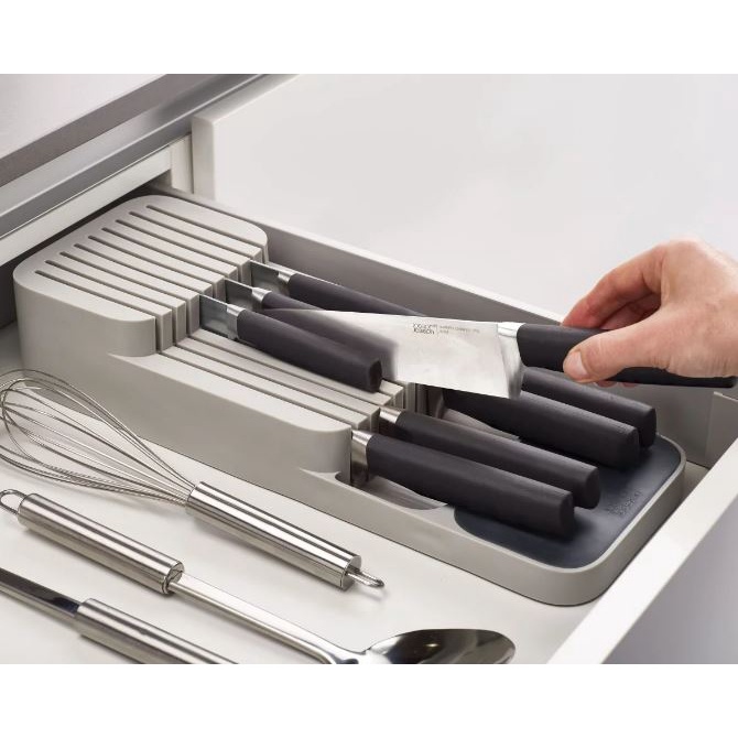 Knife Drawer Organizer Tray Plastic Knife Holder Knives Utensil Rack ...