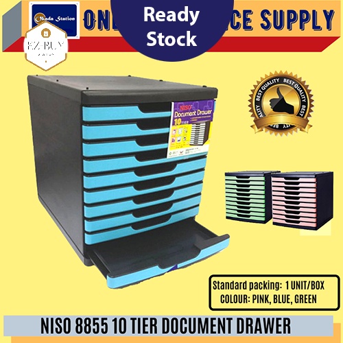 OKADA A4 DOCUMENT DRAWER- 10 DRAWERS / Fail Plastik / Fail folder ...