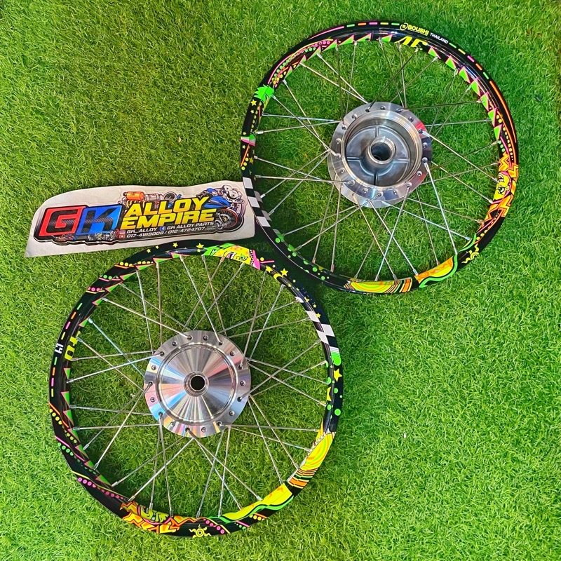 SET RIM ALLOY ROSSI SIAP PASANG JEJARI DEPAN DAN BELAKANG PNP MOTOR EX5 ...