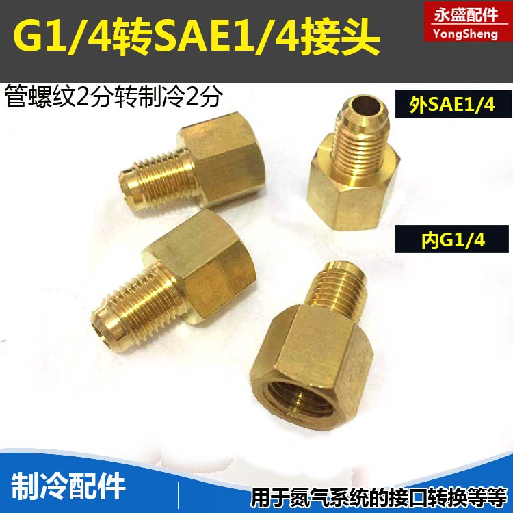 Copper Inner Wire G1/4 Outer SAE1/4 Inch 2 Points to Cooling 2 Points ...