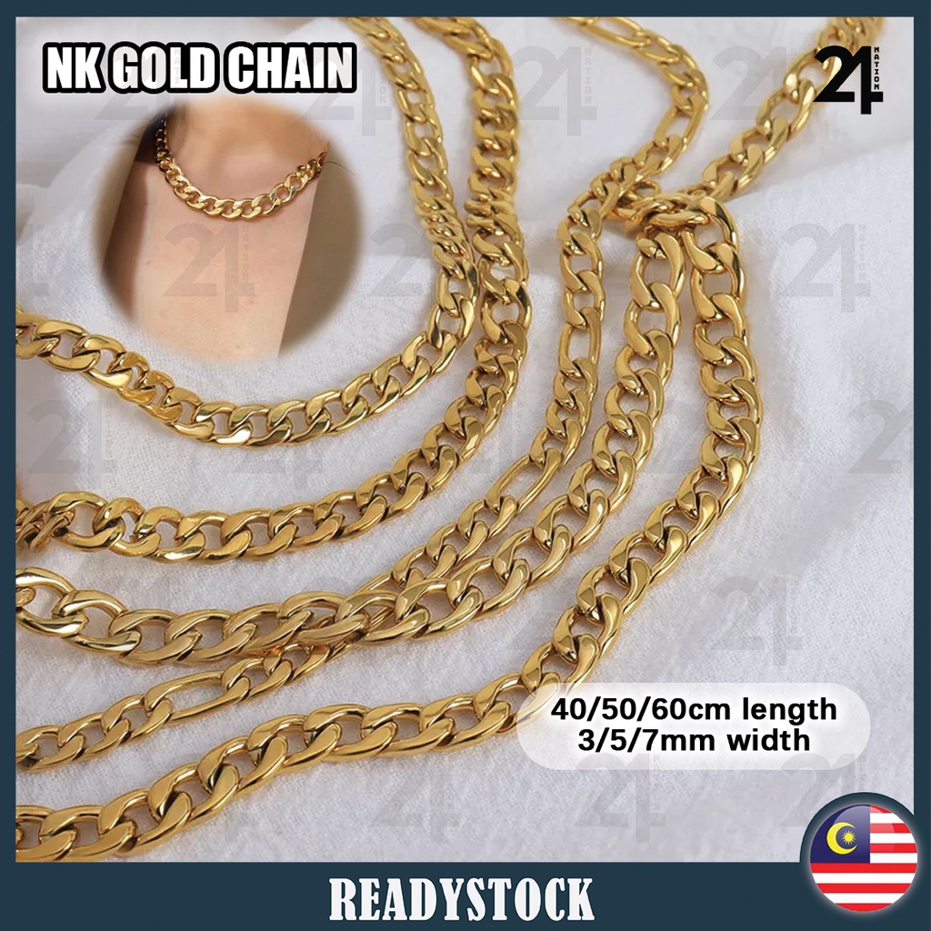 NK GOLD CHAIN titanium stainless steel Necklace for men and women ...