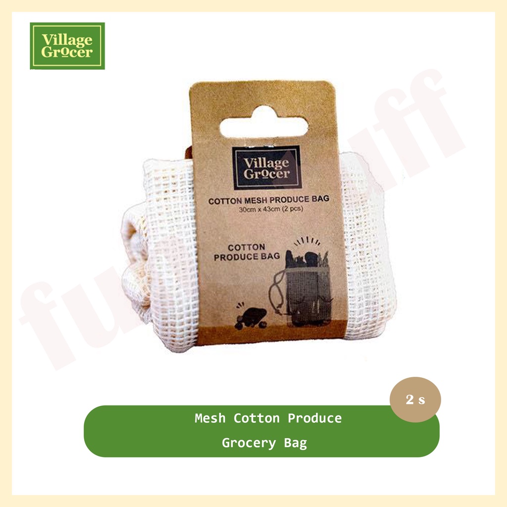 Village Grocer Mesh Cotton Produce Bag 2s Shopee Malaysia