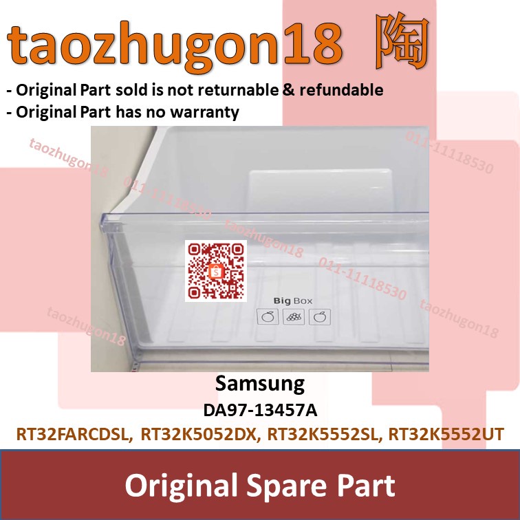 Original Samsung Fridge Refrigerator Vegetables Case Drawer RT32FARCDSL RT32K5052DX RT32K5552SL
