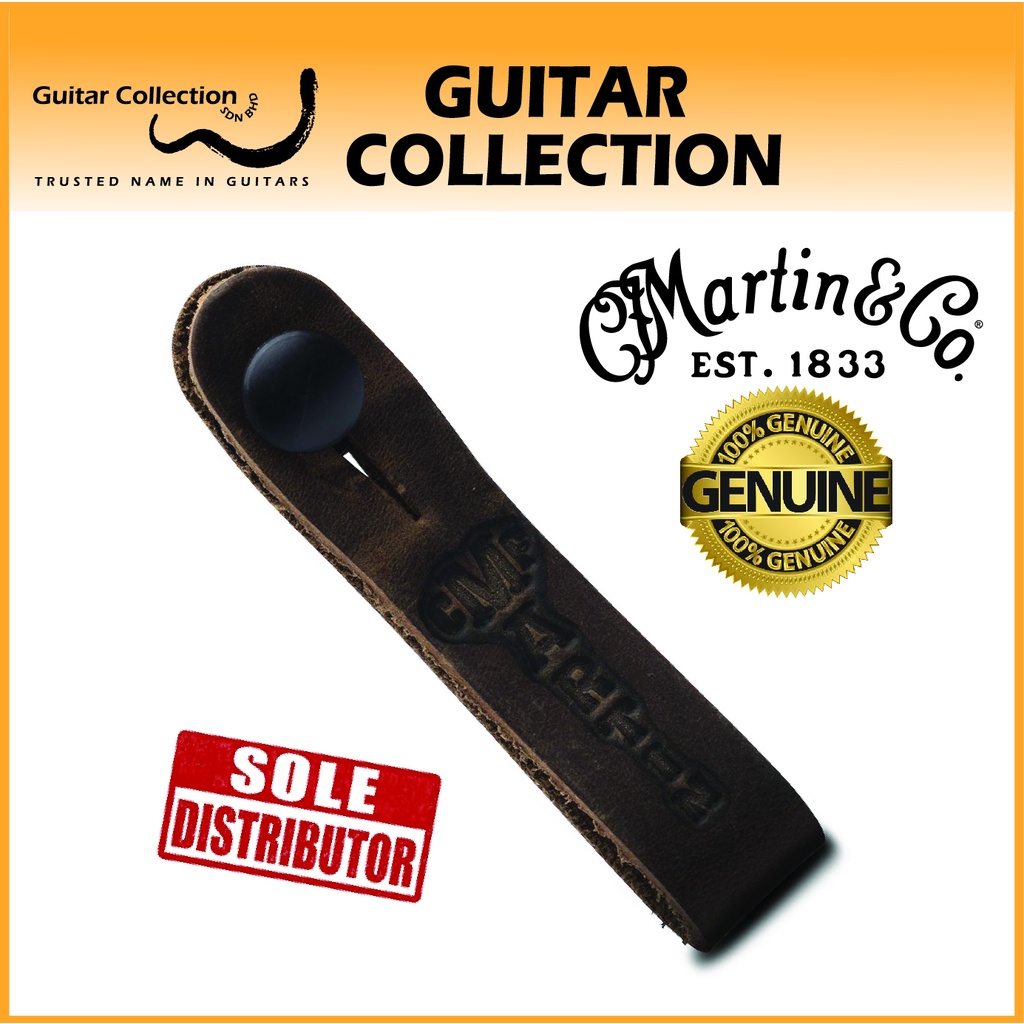 Martin 18A0089 Guitar Headstock Strap Tie Vintage Cocoa (3/4" x 71/2