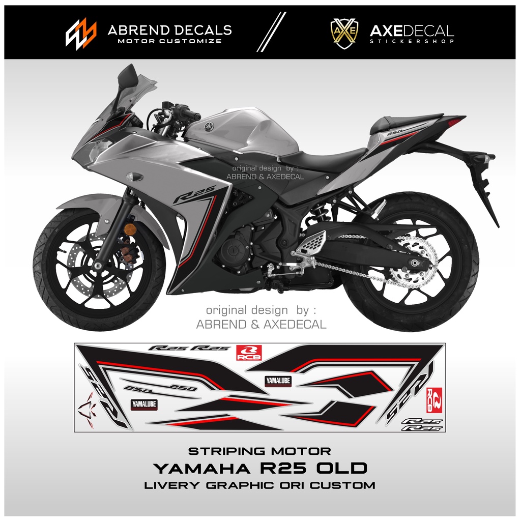 Striping R25 Graphic Ori Printing / Yamaha R25 Motorcycle Stickers List ...