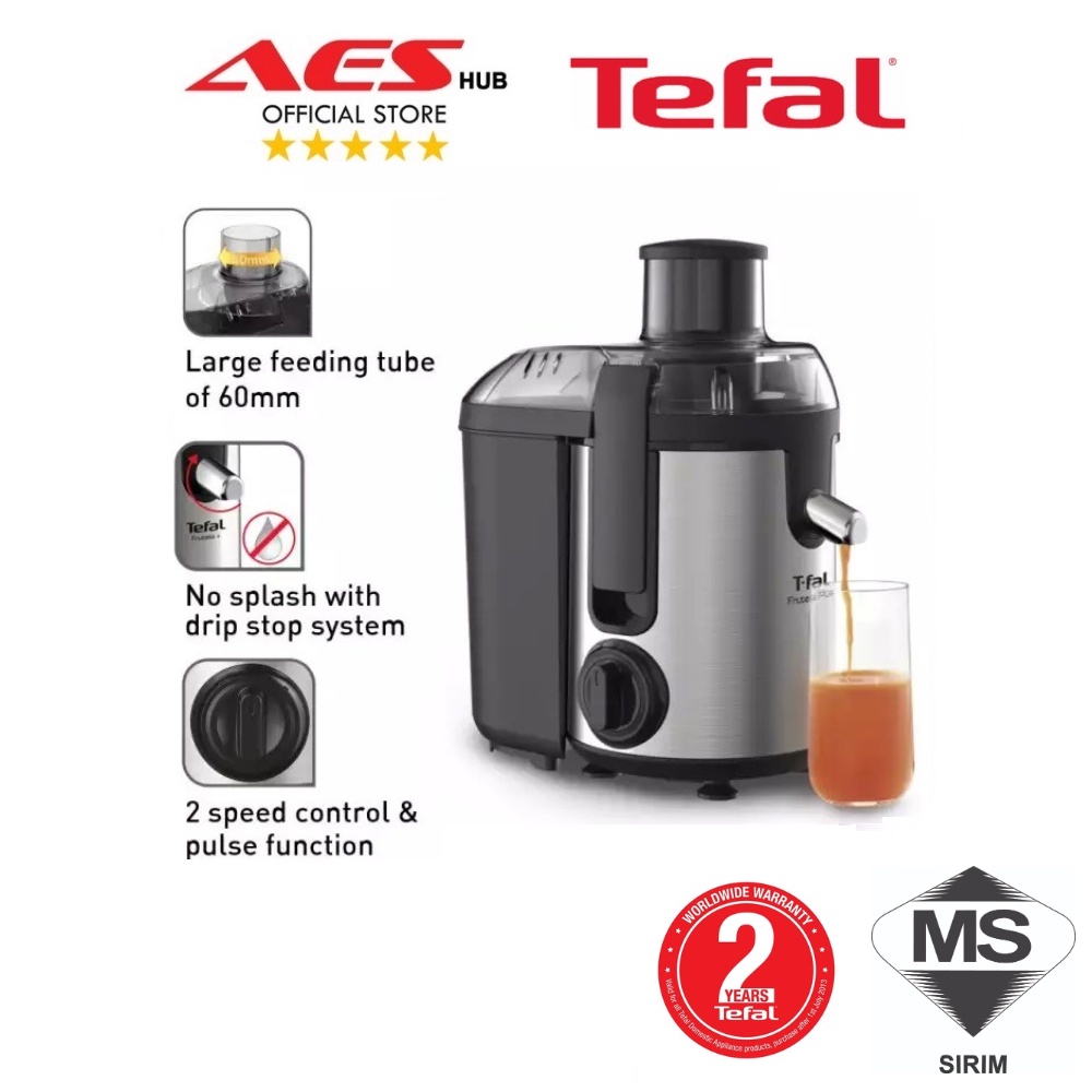 Tefal Juice Extractor Fruitelia Plus Metal Body Juicer Pemerah