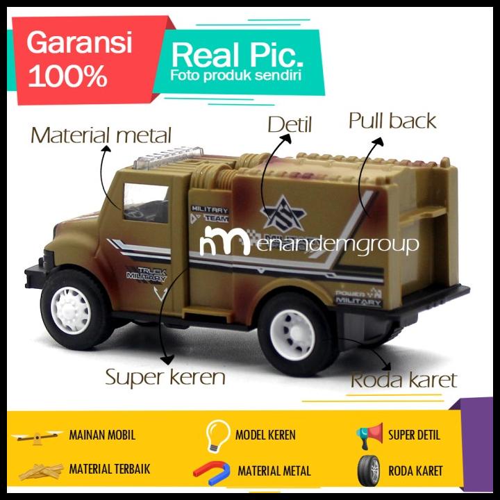 Diecast Miniature Toy Car Truck Jeep Military Pullback Metal Iron Shopee Malaysia