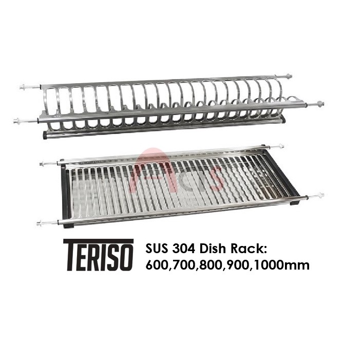 SUS 304 Teriso Stainless Steel Kitchen Cabinets Dish Rack 600mm 800mm ...