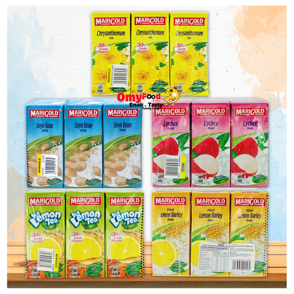 624pcs X 250ml Marigold Drink Teh Bungasoyalaicilimaulemon Barleychrysanthemumice Lemon 7093