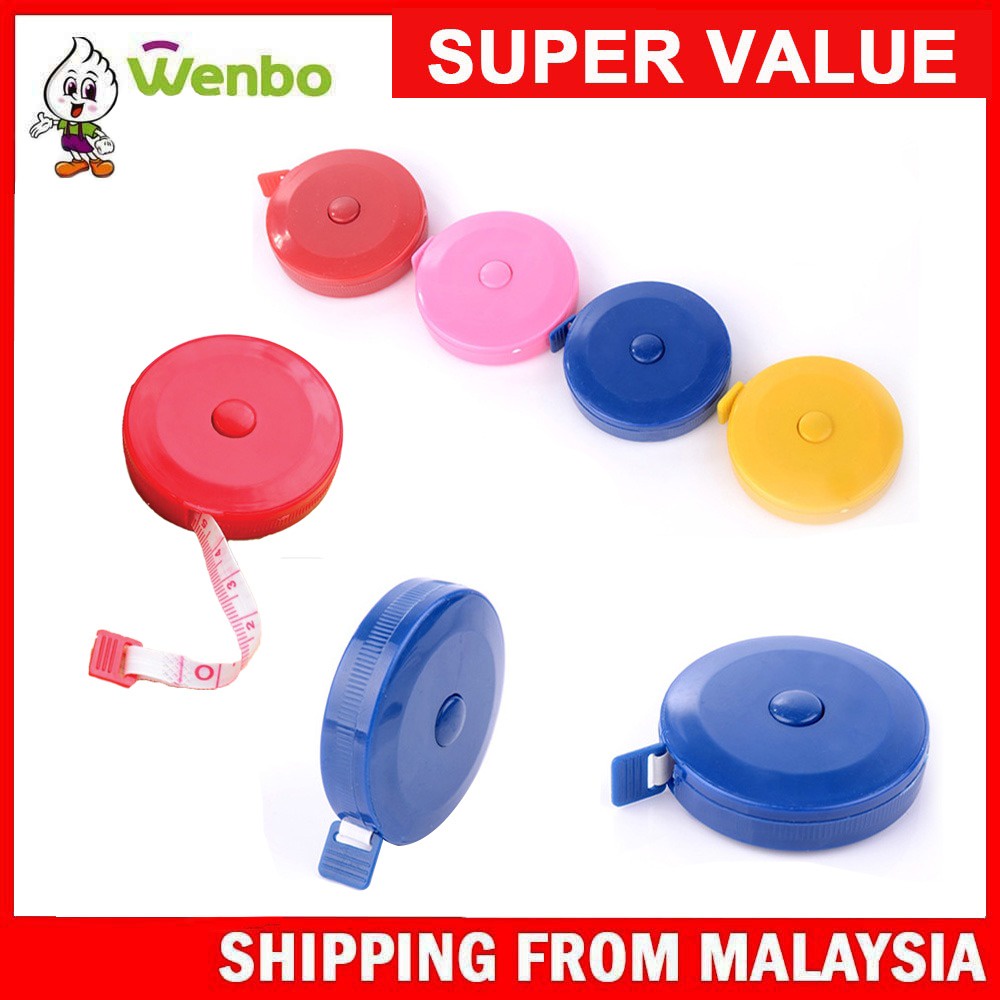 Wenbo Pita Ukur Soft Body Telescopic Measuring Tape Push Button ...