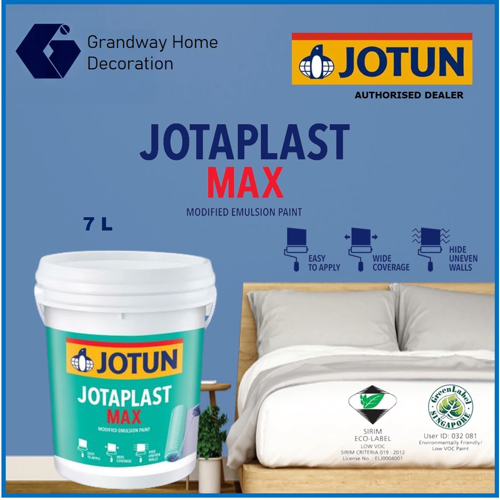 7L Jotun Jotaplast Max Interior Acrylic Emulsion Paint (Utk Simen