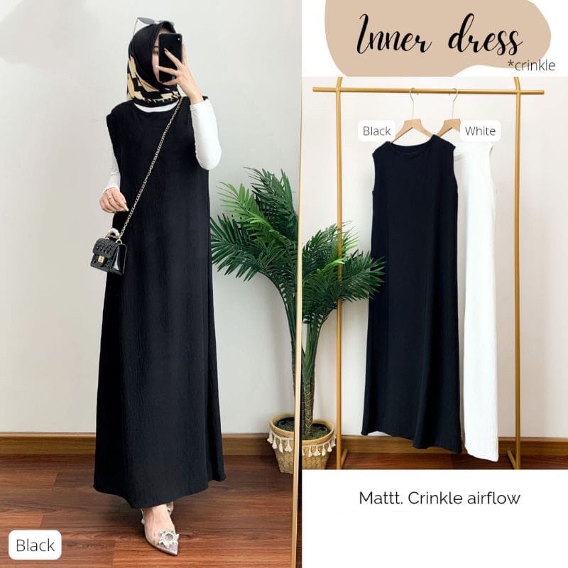Inner DRESS CRINKLE AIRFLOW PREMIUM MISHA LABEL / INNER DRESS PLAIN ...
