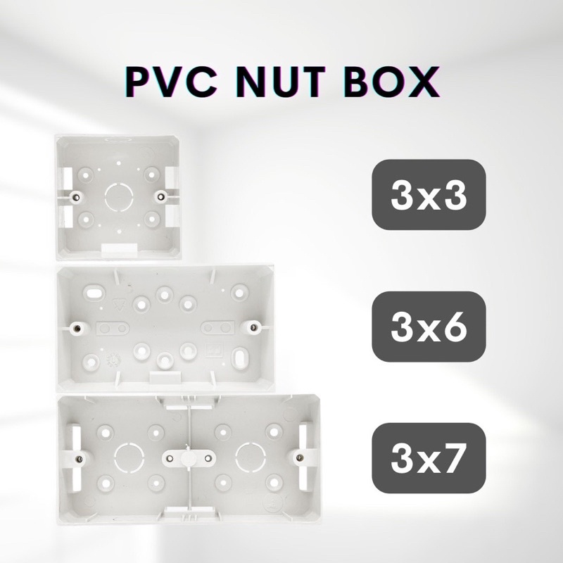 PVC Surface Type Nut Box / Electrical Use Switch Box / Conceal Type