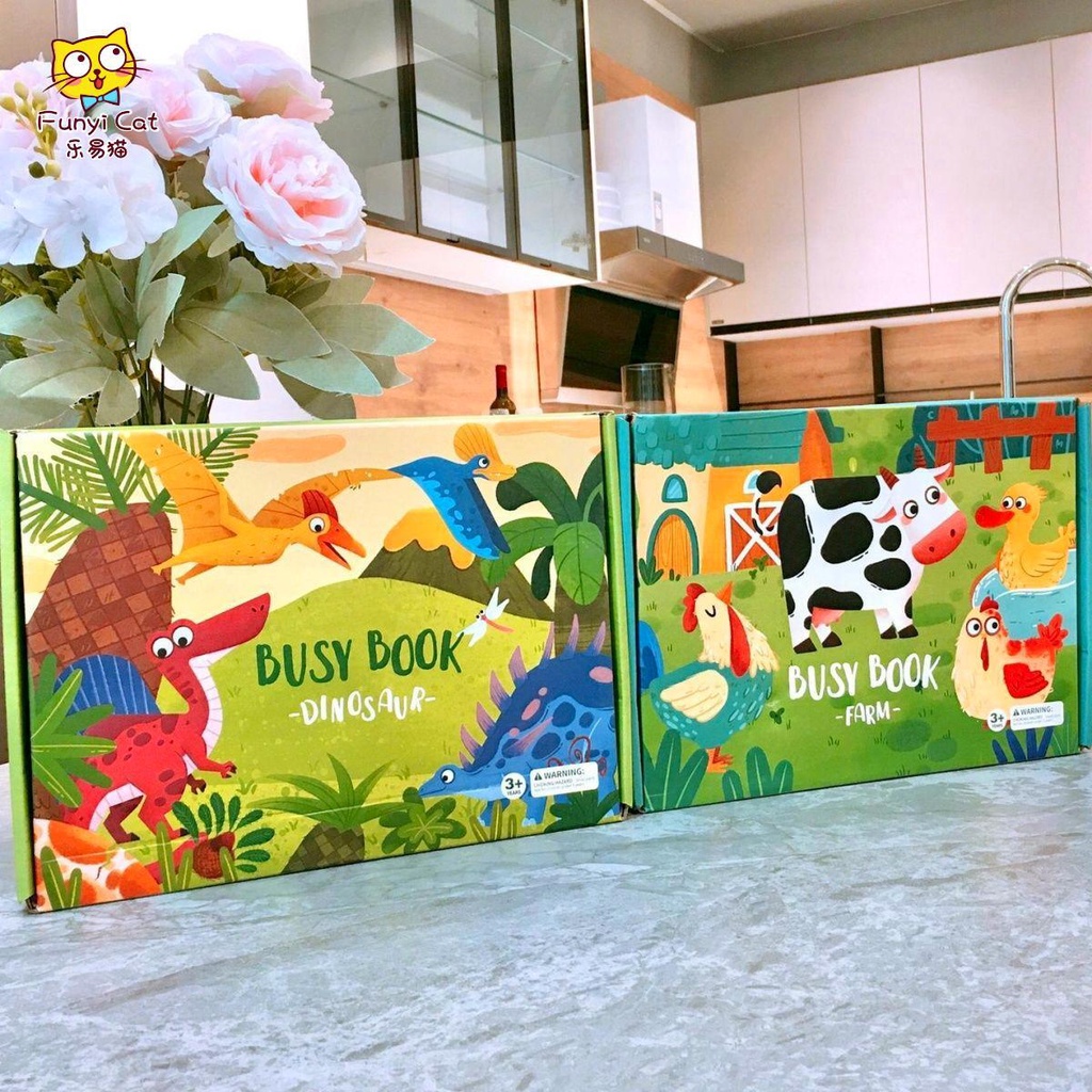 【Funyi】Baby Busy Quiet Book for Kids Educational Preschool Learning ...
