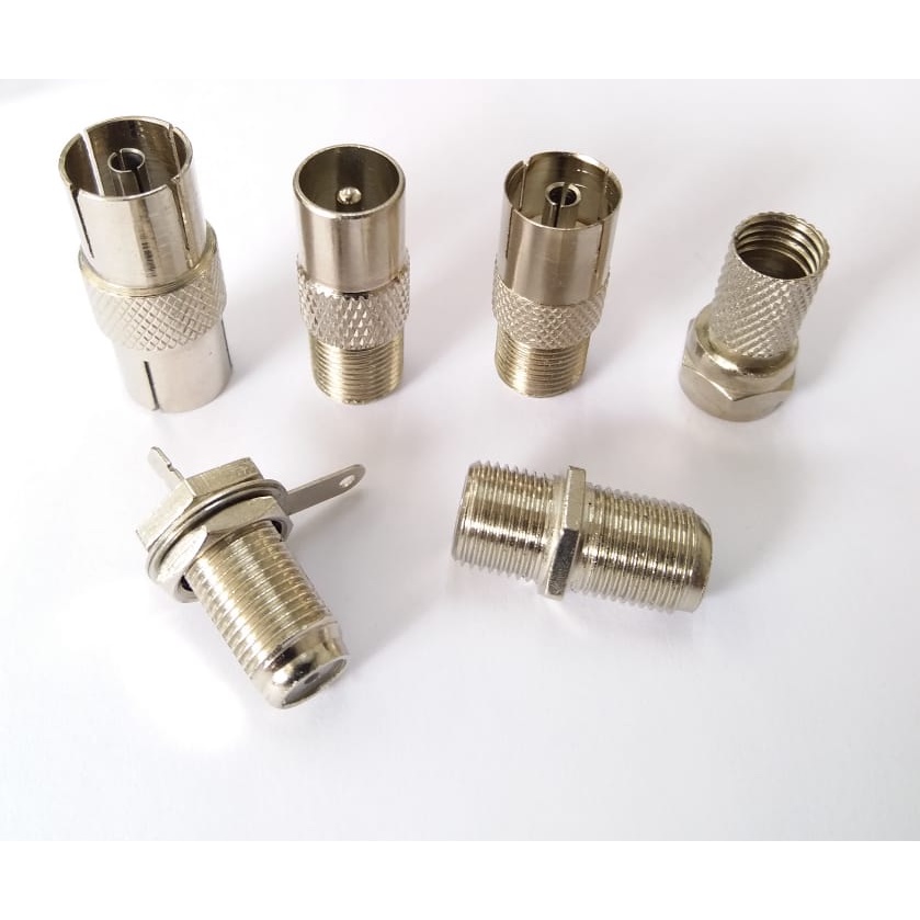 TV Plug Male F Connector RG6 Coaxial Cable Twist On F Connector Joint