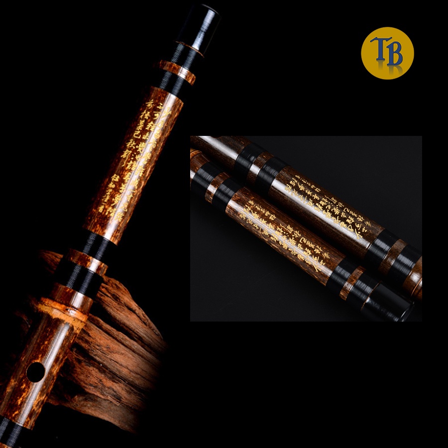 Truc Dizi Purple Bamboo Flute TwoHeaded HornyCoated Purple Bamboo, A