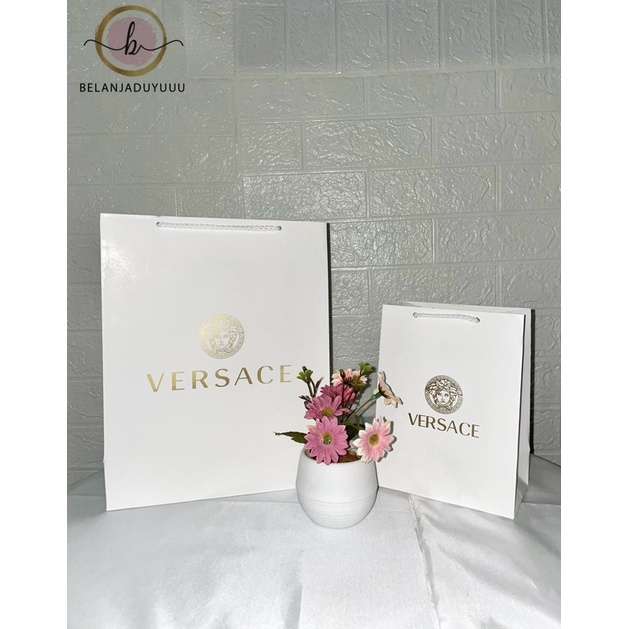 PUTIH White Versace Paper Bag Gift Wrapping Shopee Malaysia