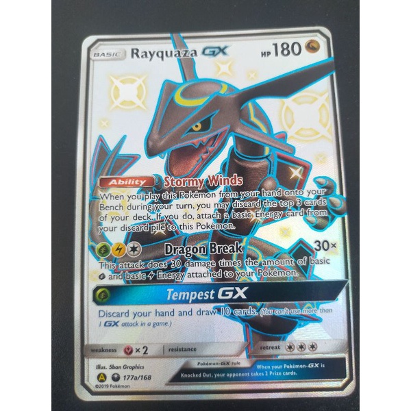 Shiny Rayquaza GX Pokémon Card