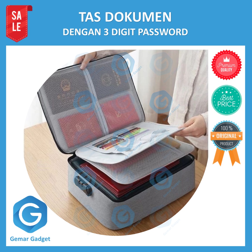 Document Bag With 3Digit Password Travel Bag document Storage Box Shopee Malaysia